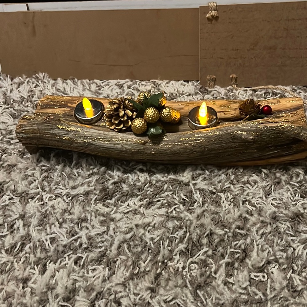 Christmas Hand made holder candle
